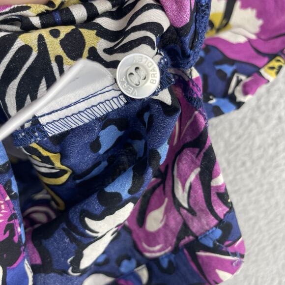 Vera Bradley Womens Colorful Floral Top 100% Cotton Button Up Sz L Shacket - Picture 6 of 10